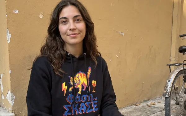 Κορίτσι με hoodie Φάση.. ΣΚΑΣΕ σε σοκάκι με φθινοπωρινά φύλλα